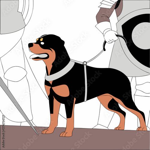 ​Rottweilers are powerful, loyal dogs with a rich history in guarding and protection