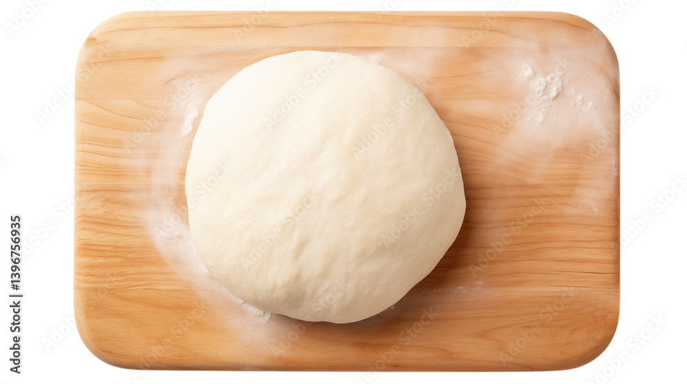 Freshly Made Pizza Dough on Wooden Board Ready for Baking a transparent background Freshly Made Pizza Dough on Wooden Board Ready for Baking a transparent background
