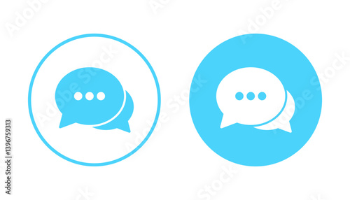 Chat icon vector. speech bubble sign and symbol. comment icon. message