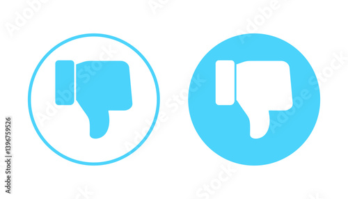 Dislike icon vector. dislike sign and symbol. Hand with thumb down