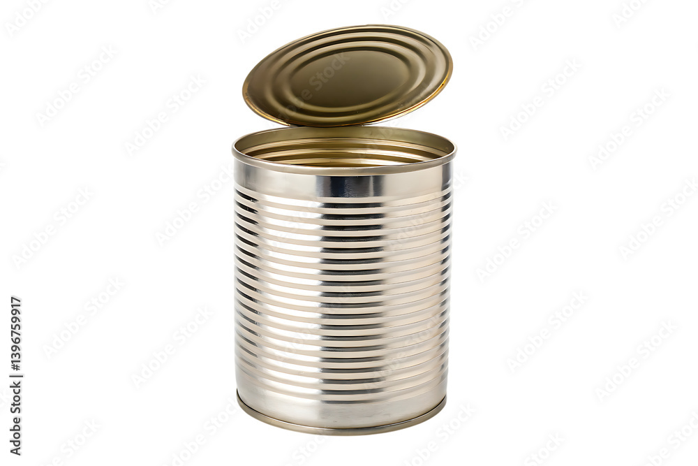 Open tin can isolated on transparent background Open tin can isolated on transparent background