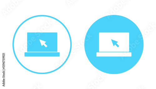 Laptop icon vector. computer sign and symbol
