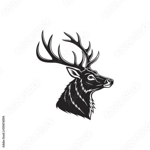 deer head silhouette vector