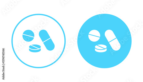Pills icon vector. capsule icon. Drug sign and symbol