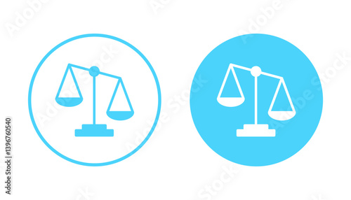 Scales icon vector. Law scale icon. Justice sign and symbol