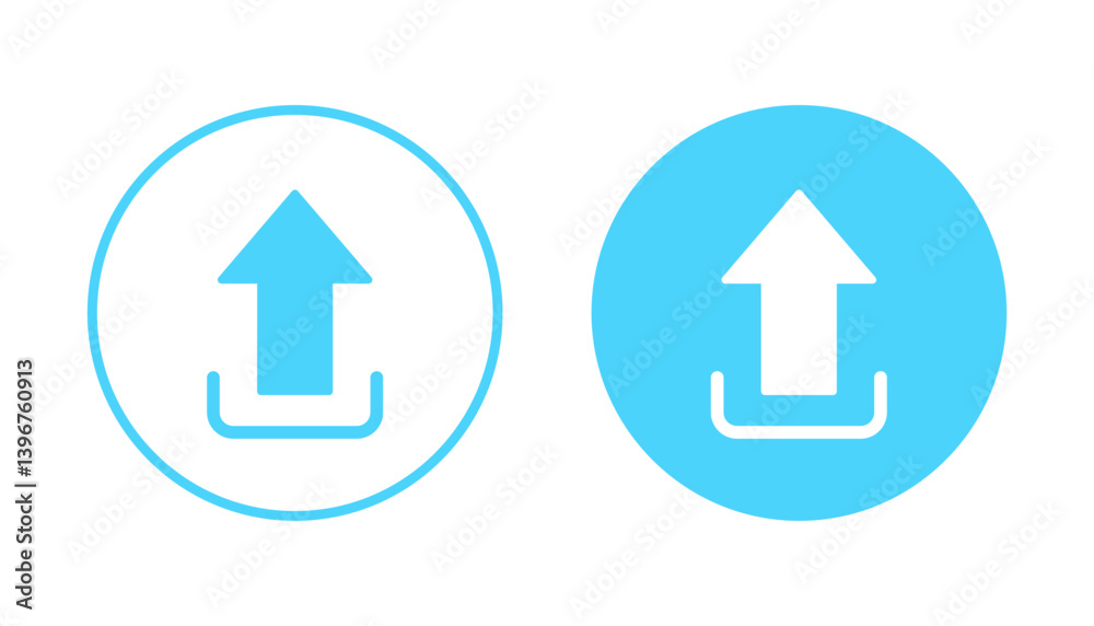 Upload icon vector. load data sign and symbol Upload icon vector. load data sign and symbol