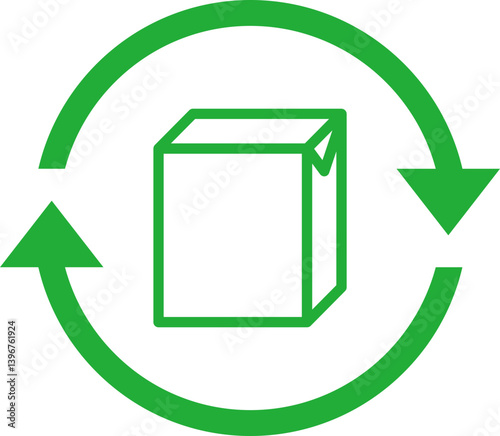 멸균팩 재활용 아이콘