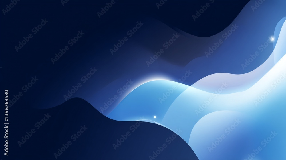 Abstract Blue Wave Background Serene Digital Art Abstract Blue Wave Background Serene Digital Art