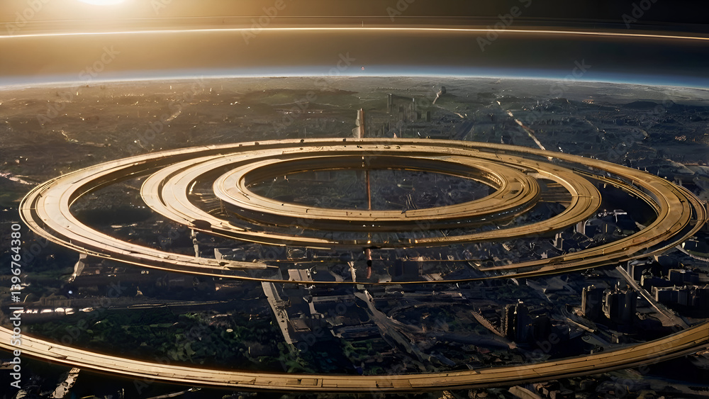 City on the Rings of Saturn — A civilization built on Saturn’s rings, with massive transit loops and golden-glowing platforms.
City on the Rings of Saturn — A civilization built on Saturn’s rings, with massive transit loops and golden-glowing platforms.
