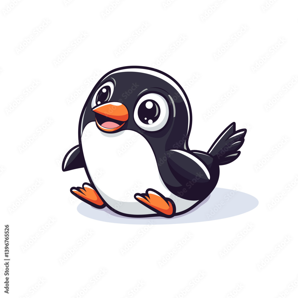 Obraz premium Cute Penguin Vector Mascot Art