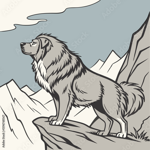 ​The Tibetan Mastiff, lion-maned guardian, has protected the Himalayas for over a millennium.