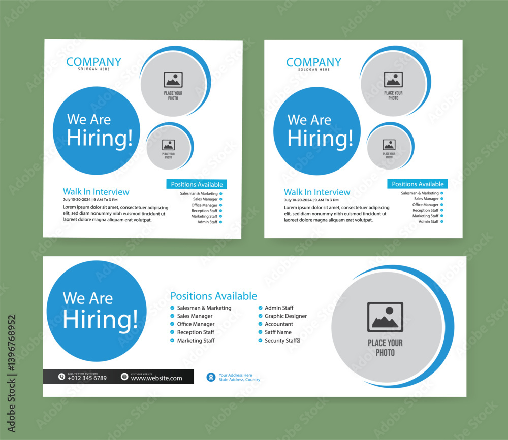 Creative We are hiring join to the team. Hiring recruitment vector creative design and social media post template Creative hiring poster. hiring social media post design. Creative We are hiring join to the team. Hiring recruitment vector creative design and social media post template Creative hiring poster. hiring social media post design.