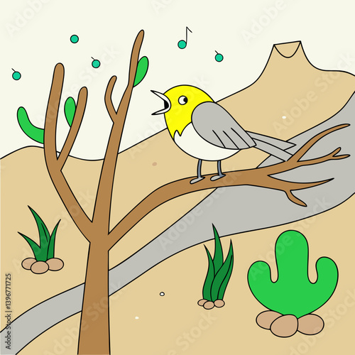 ​Verdin: A lively yellow-faced bird with a cheerful chirp, brightening dry habitats.
