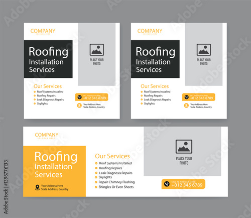 Professional plumbing service advertisement flyer template, Creative plumber advertisement set. Plumbing service social media post template. service web banner, Plumbing service post card.