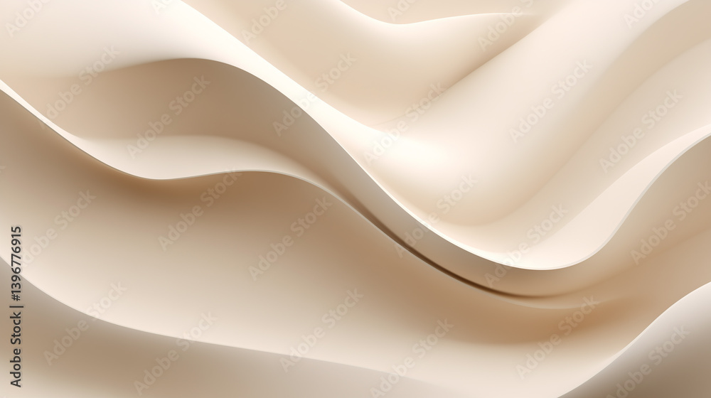 Obraz premium Creamy Abstract Waves