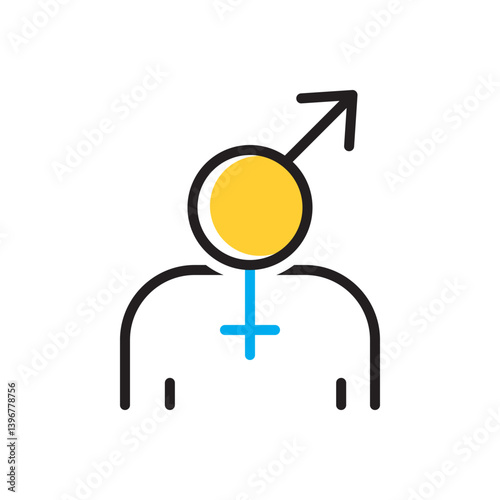 Multi color icon for gender