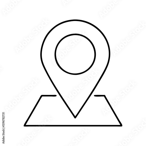 Free Download mapmarker icon, mapmarker line art - simple line art of mapmarker, perfect for mapmarker logos and icons - GFXLoad