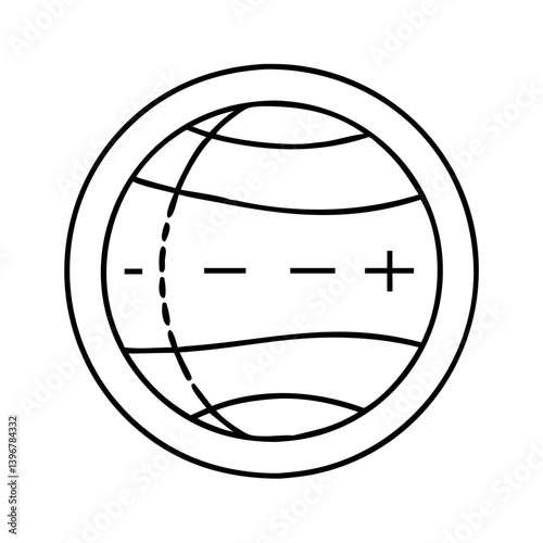 medicineball icon, medicineball line art - simple line art of medicineball, perfect for medicineball logos and icons photo