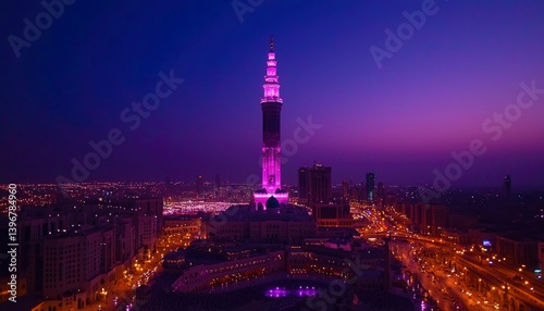 Illuminated mosque at night (2)