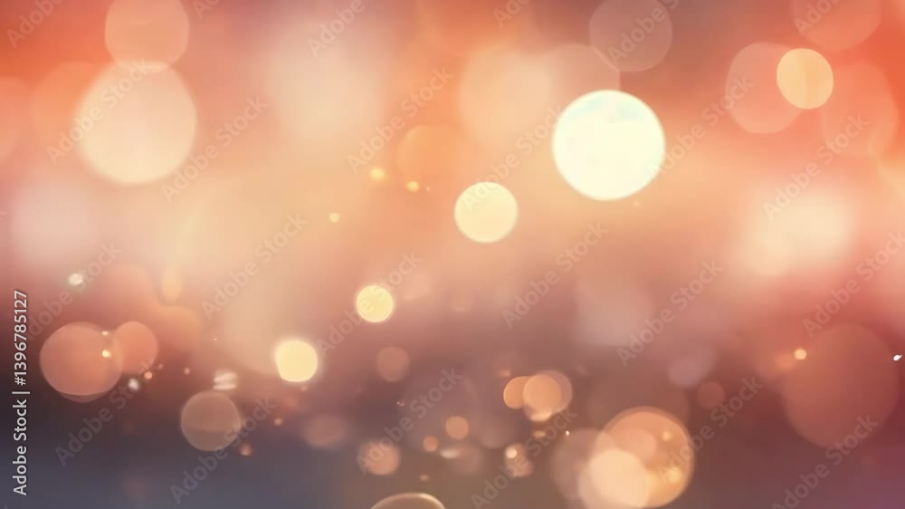 Festive background animation features glittering purple and gold bokeh lights Festive background animation features glittering purple and gold bokeh lights