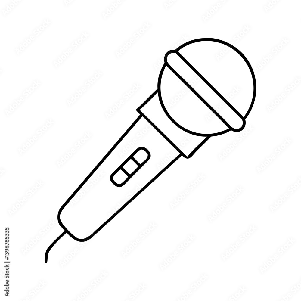 microphone icon, microphone line art - simple line art of microphone, perfect for microphone logos and icons microphone icon, microphone line art - simple line art of microphone, perfect for microphone logos and icons