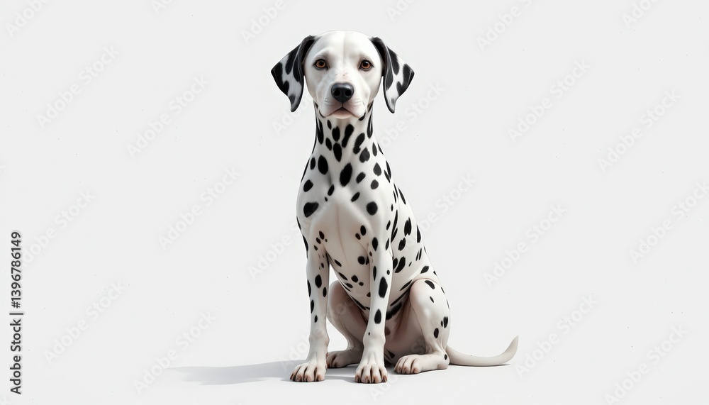 Attentive Dog Studio Portrait Against White Background Attentive Dog Studio Portrait Against White Background