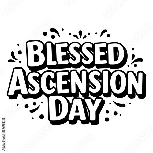 Blessed Ascension Day graphic, marketing/education