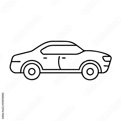 musclecar icon, musclecar line art - simple line art of musclecar, perfect for musclecar logos and icons