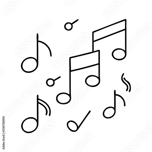 musicalnotes icon, musicalnotes line art - simple line art of musicalnotes, perfect for musicalnotes logos and icons photo