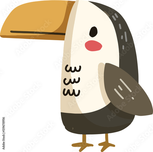 Cute Cartoon Toucan Bird Illustration