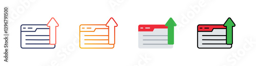 Publish Multistyle Icon Set Vector 