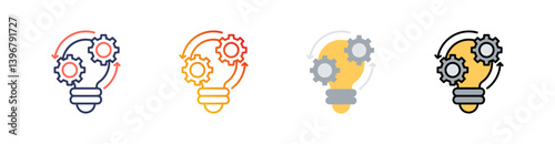 Concept Multistyle Icon Set Vector 