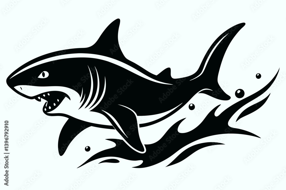 Obraz premium High-quality fish vector illustration ideal for use in marine-themed designs, seafood branding, educational materials, fishing club logos, and aquatic decor. This scalable and versatile vector feature