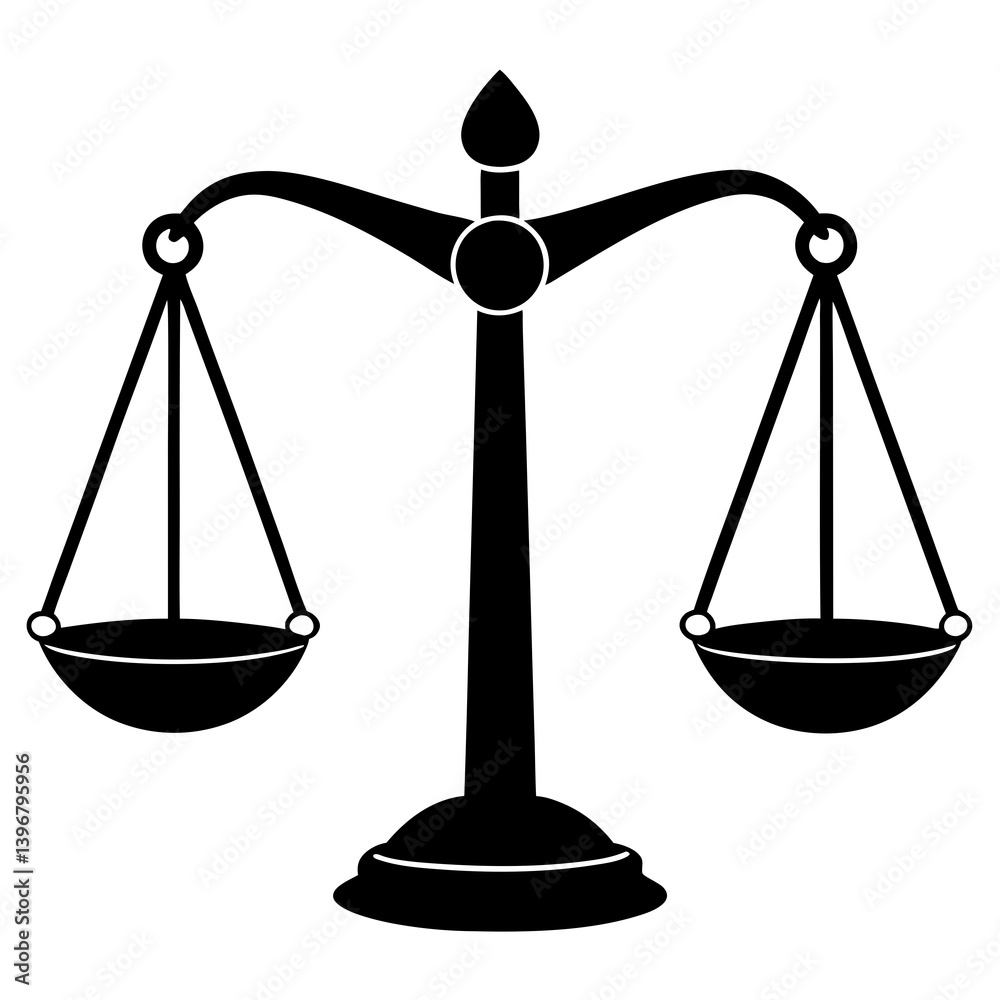justice scale silhouette justice scale silhouette