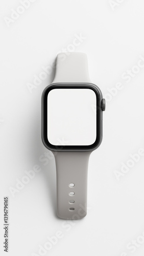 Smartwatch Mockup on Minimal White Background