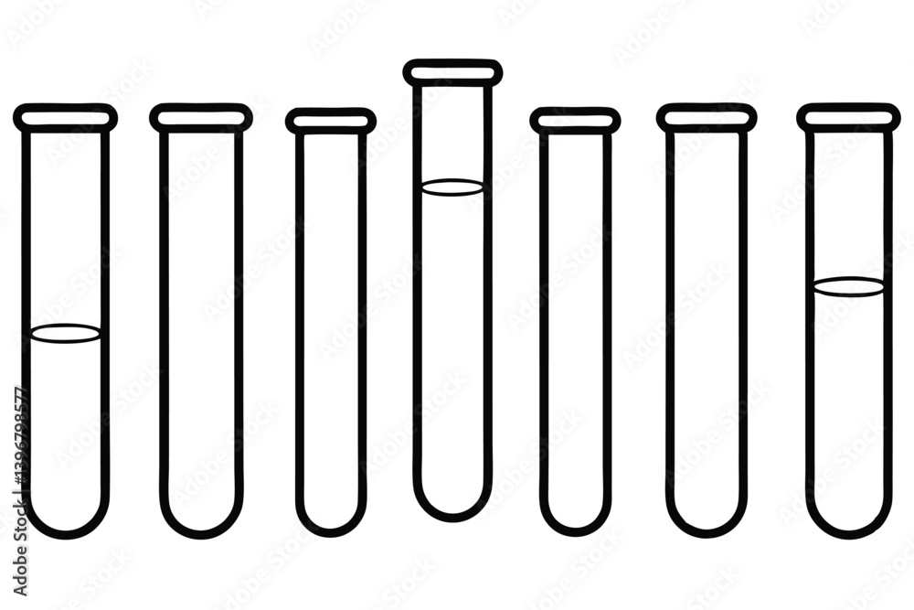 test tube line art creative depiction of laboratory glassware illustration test tube line art creative depiction of laboratory glassware illustration
