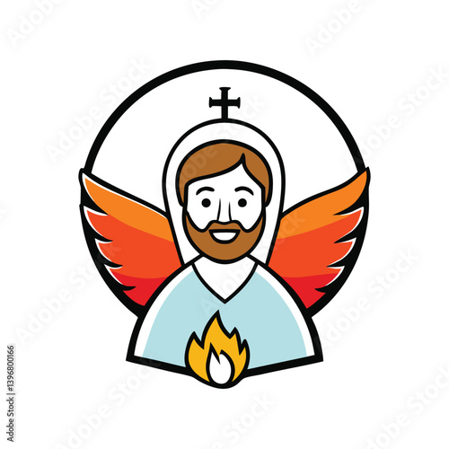 holy spirit pentecost sunday vector greetings with holy blessing
