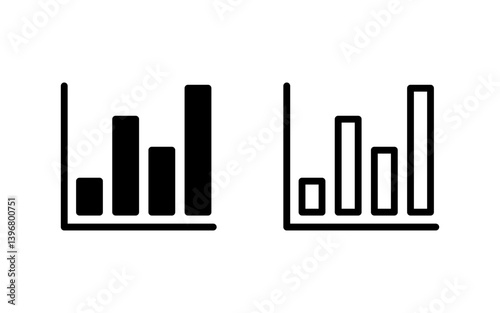 Growing graph Icon vector illustration. Chart sign and symbol. diagram icon