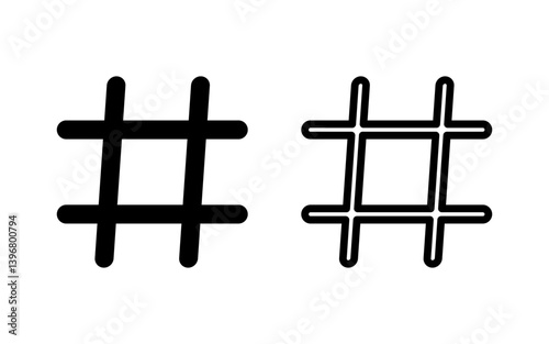 Hashtag icon vector illustration. hashtag sign and symbol