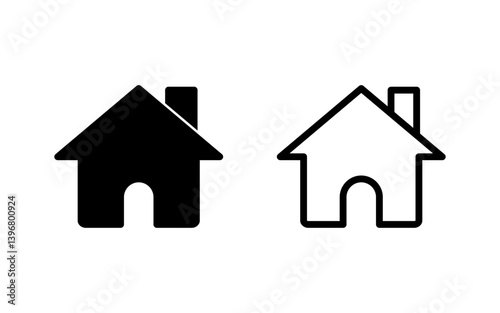 Home icon vector illustration. House sign and symbol