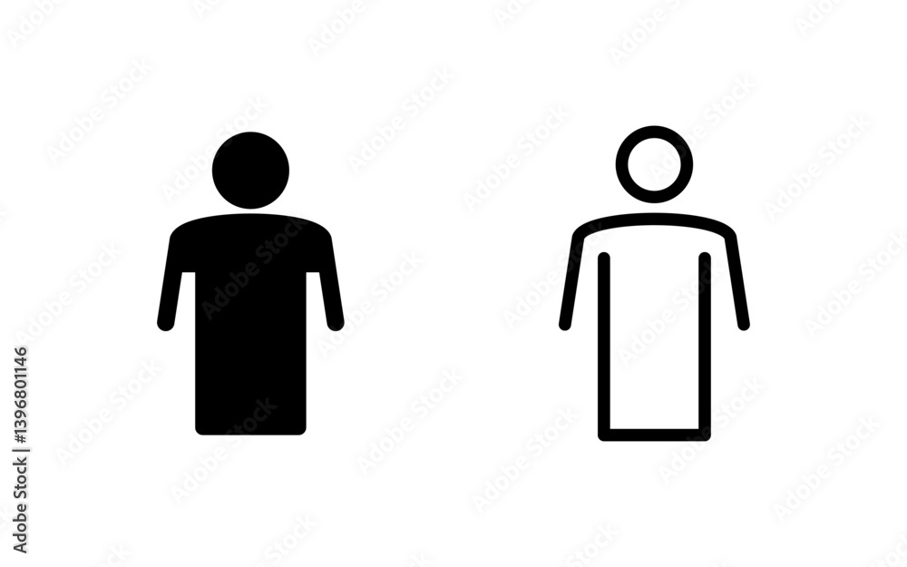 Man icon vector illustration. male sign and symbol. human symbol Man icon vector illustration. male sign and symbol. human symbol