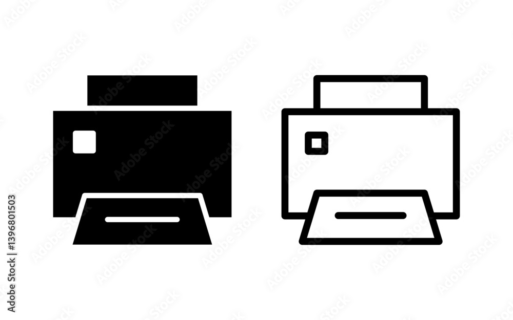 Print icon vector illustration. printer sign and symbol