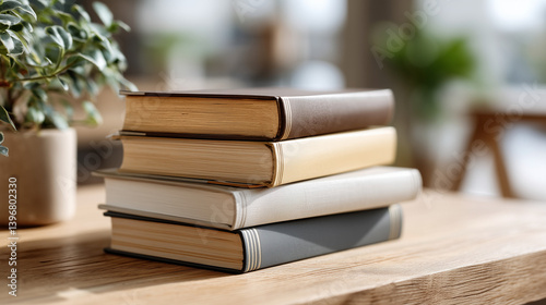 Stacked Books: A stack of b...