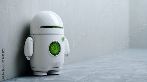 Friendly Robot with Glowing...