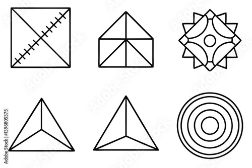 trigonometric funct line art elegant curve and wave pattern art