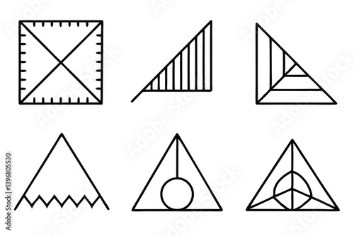File ID(s): 1396805530 - Original name(s): trigonometric funct line art geometric design with simple shapes