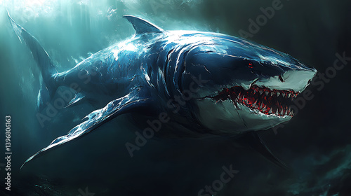 Deep Sea Megalodon Shark