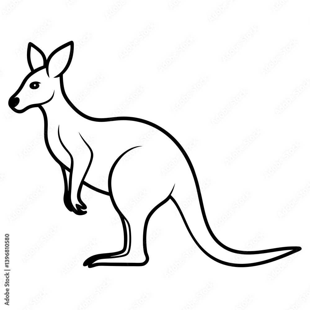 Kangaroo silhouette vector art Kangaroo silhouette vector art