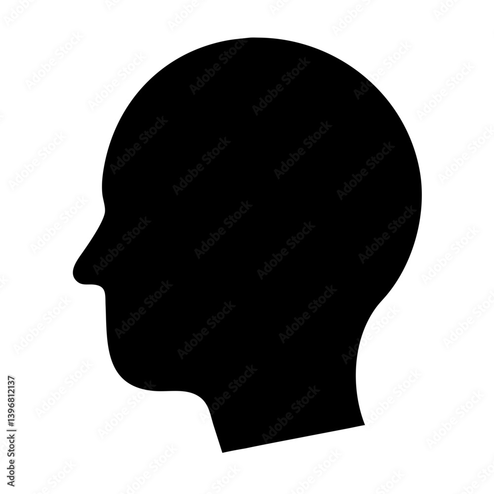 Human Head Side Silhouette Icon Design Human Head Side Silhouette Icon Design