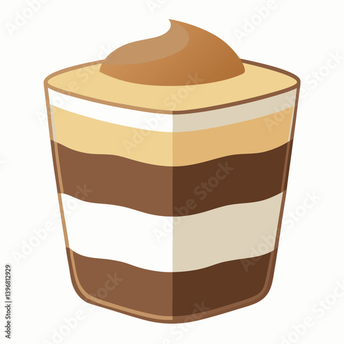 A creamy tiramisu-with-layers of espresso soaked 